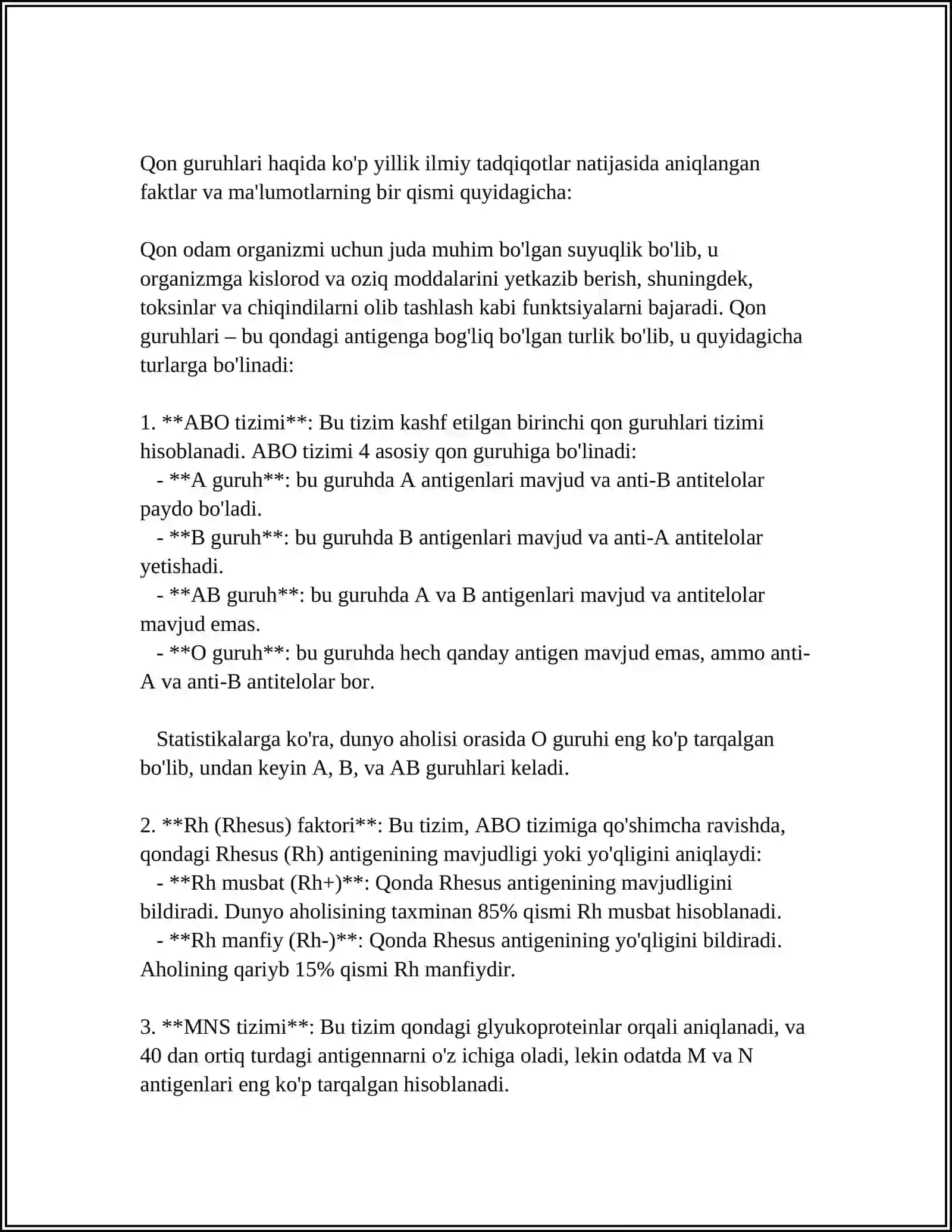 ODAMLARDA QON GURUHLARINING IRSIYLANISHI 3