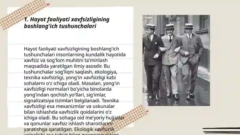 Hayot faoliyati xavfsizligining shakllanish va rivojlanish tarixi 3