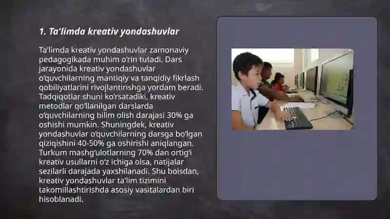 Ta'limda kreativ yondashuvlar 3