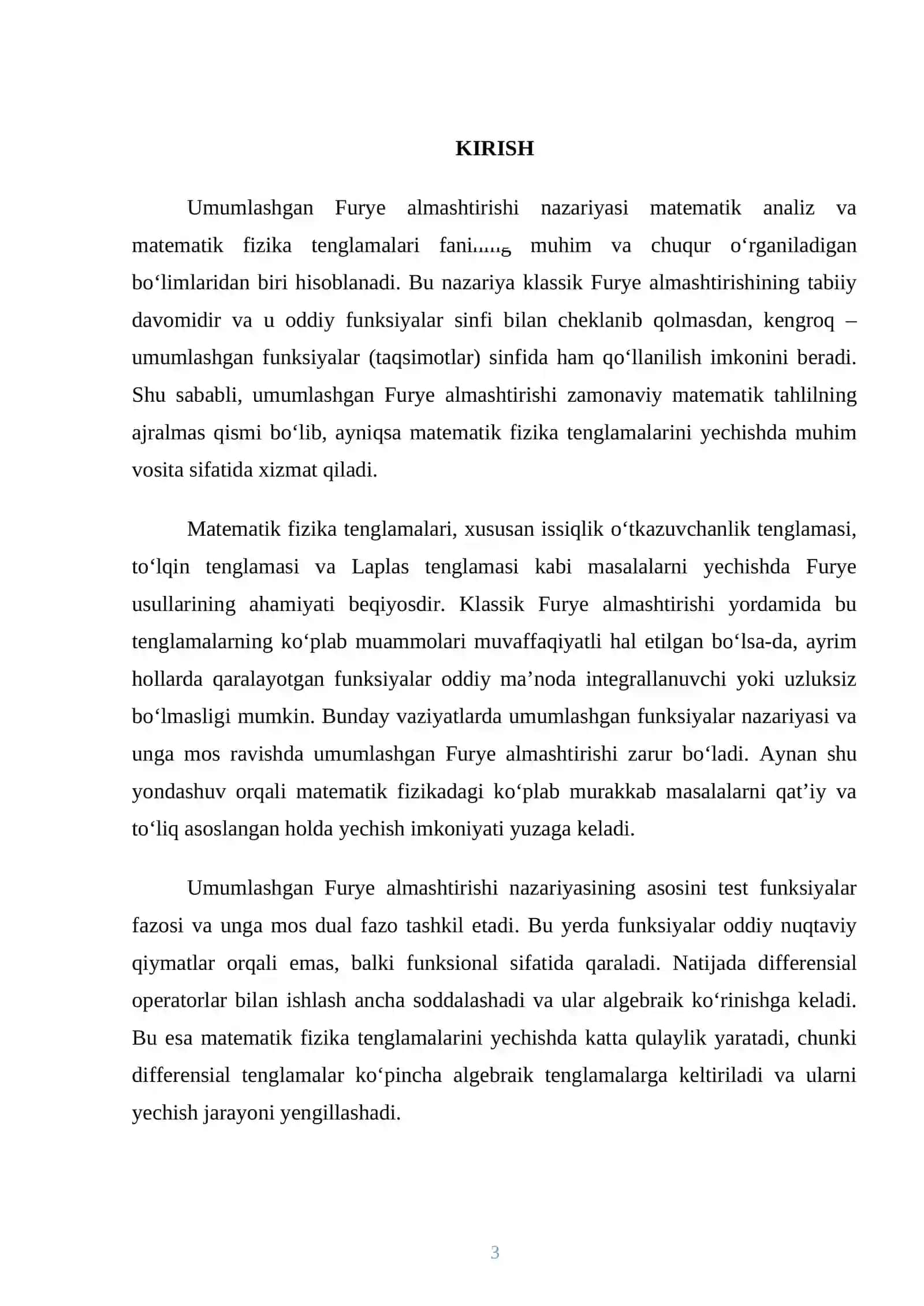 Umumlashgan fure almashtirishi.Misollar 3