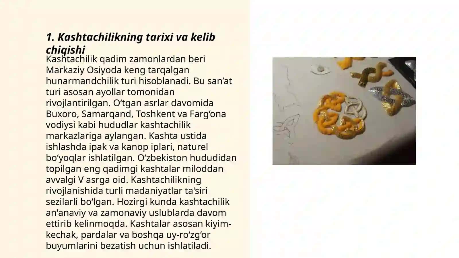 Kashtachilik Tarixi va Texnologiyasi 3