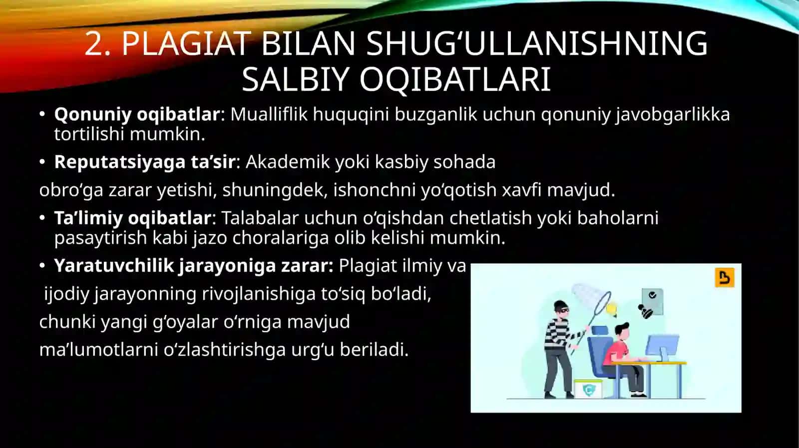 Plagiat (ko‘chirmachilik) va unga yo‘l qo‘ymaslik 3