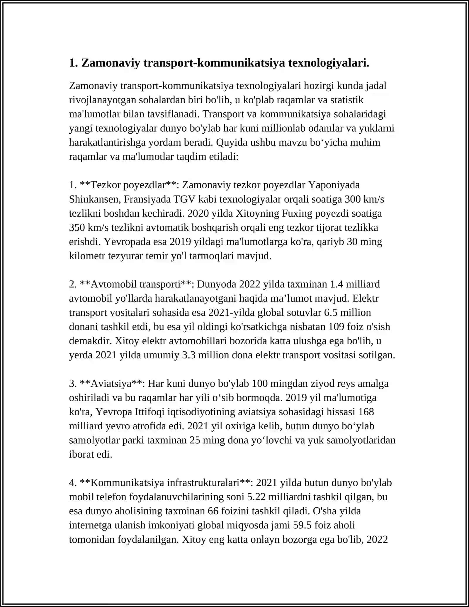 Zamonaviy transport-kommunikatsiya texnologiyalari 3
