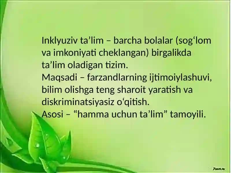 Inklyuziv ta'limning metod va usullari 3