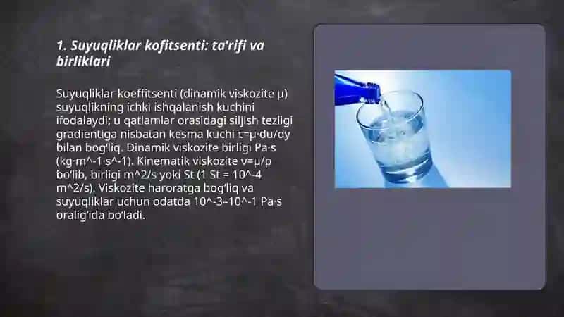Suyuqliklar kofitsenti 3