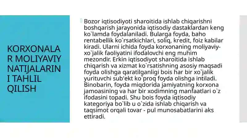 KORXONALAR MOLIYAVIY NATIJALARINI TAHLIL QILISH 3