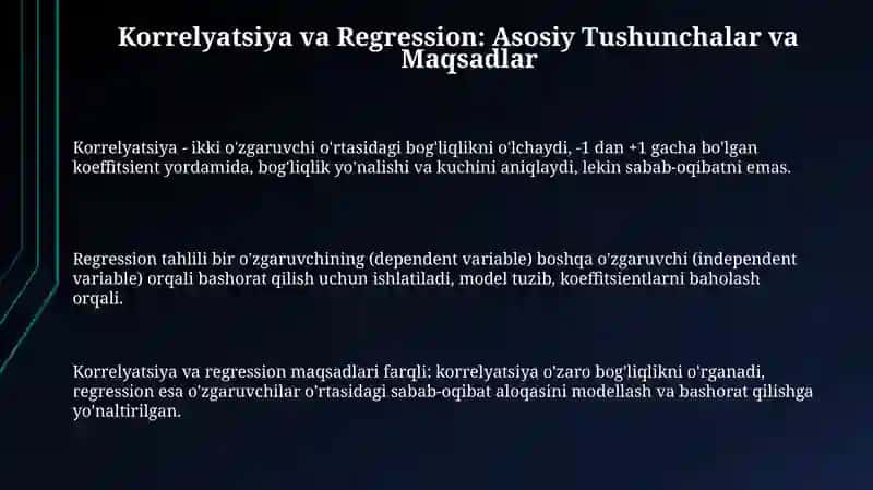 Korrelyatsion-regression tahlil 3