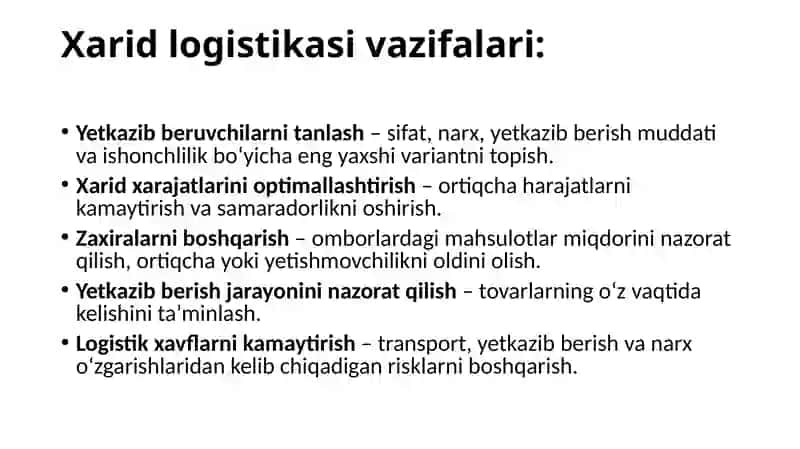 Xarid logistikasi 3