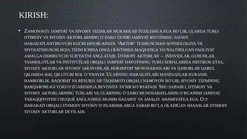 Ijtimoiy va siyosiy aktorlarning turlari 3