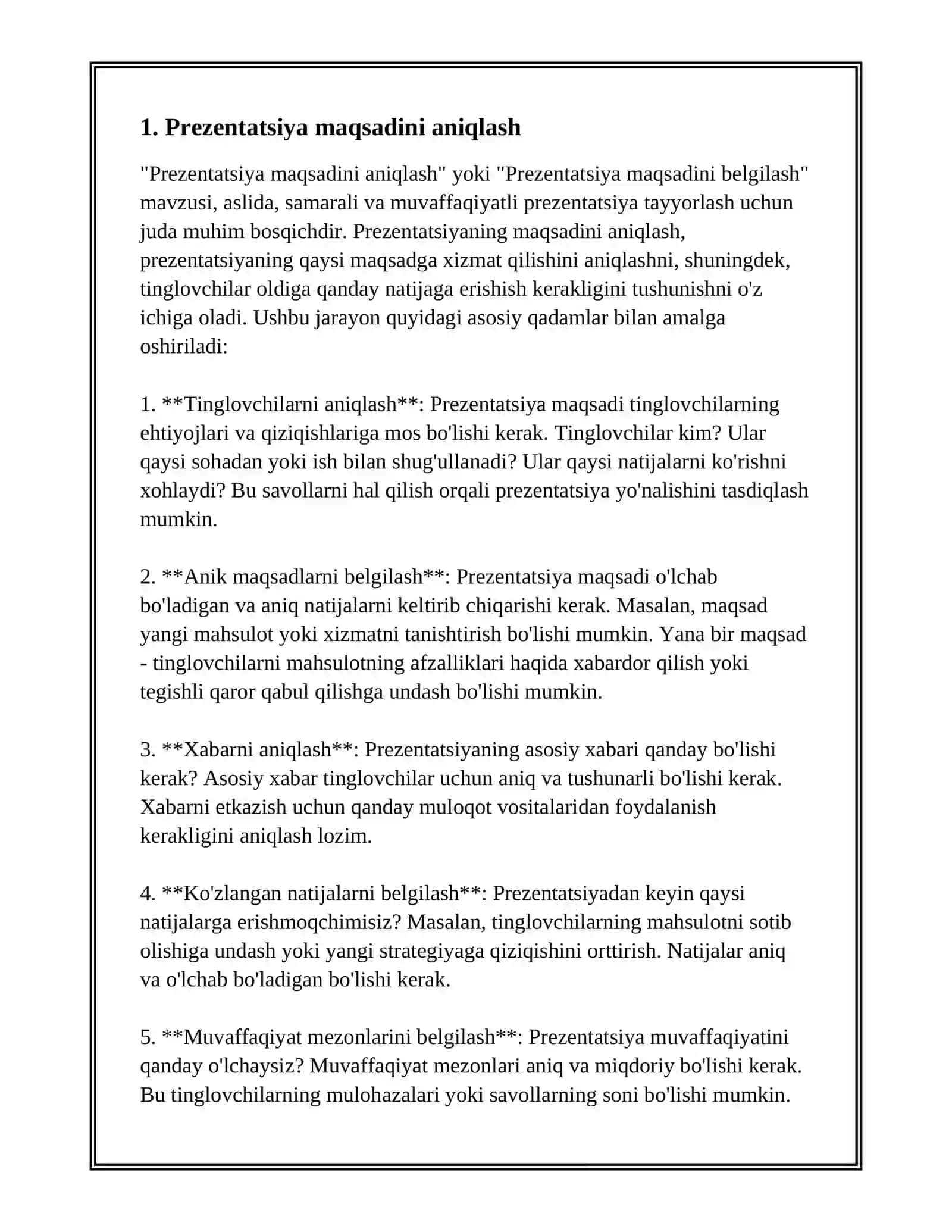 YOZUV VA TAQDIMOT QILISH KO'NIKMALARI 3
