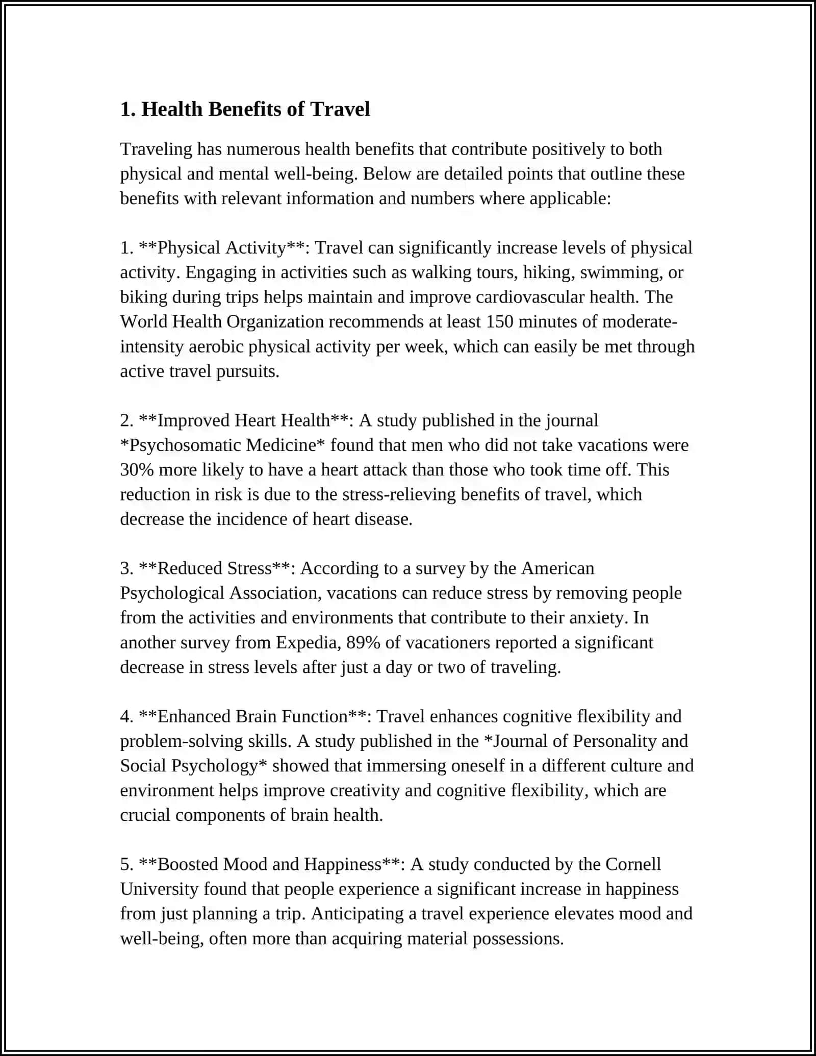 HEALTH AND TOURISM 3