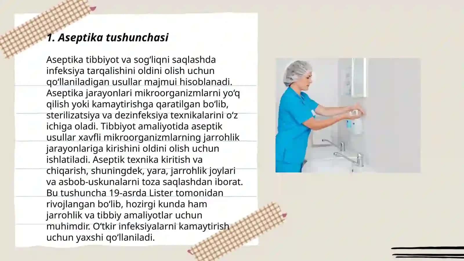 Aseptika va antiseptika tushunchasi 3
