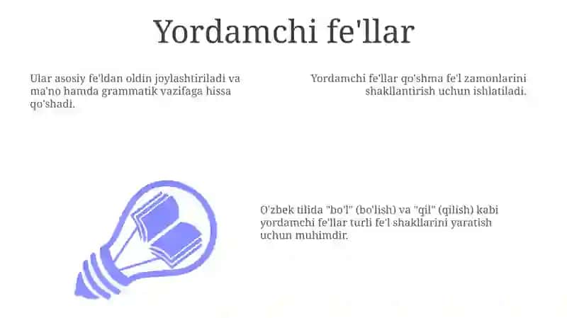 Fe'llarning yasalishi modal shakllari tuzulish jihatidan turlari 3