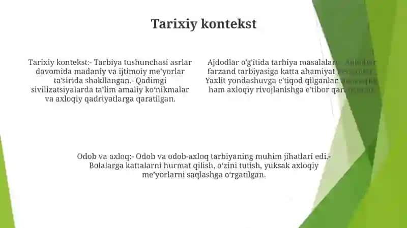Ajdodlar O'Gitida Tarbiya Masalasi 3