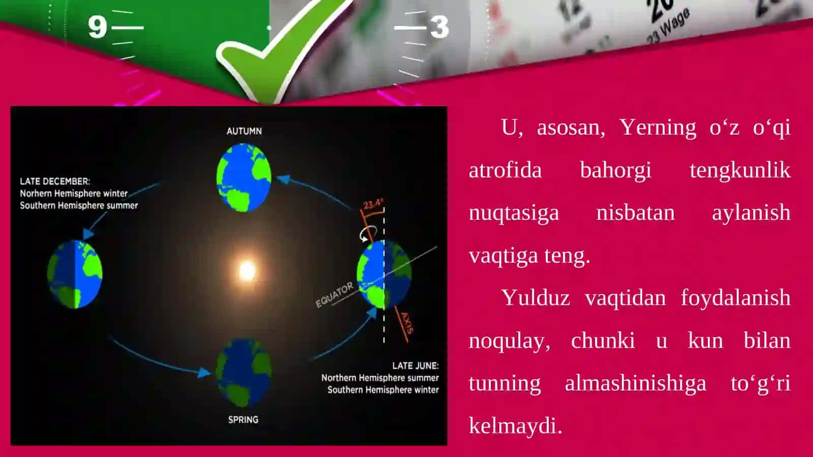 Vaqt o‘lchovi. Soat mintaqalari. Taqvimlar 3