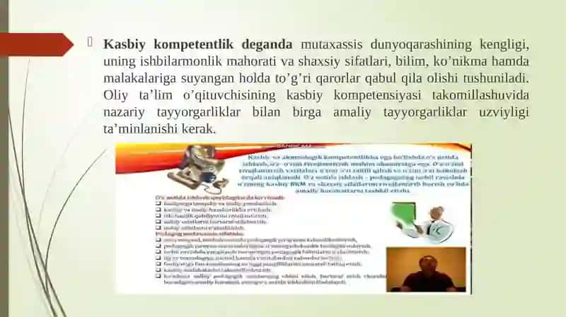 Oliy ta’lim o’qituvchisi kasbiy kompetentsiyasi 3