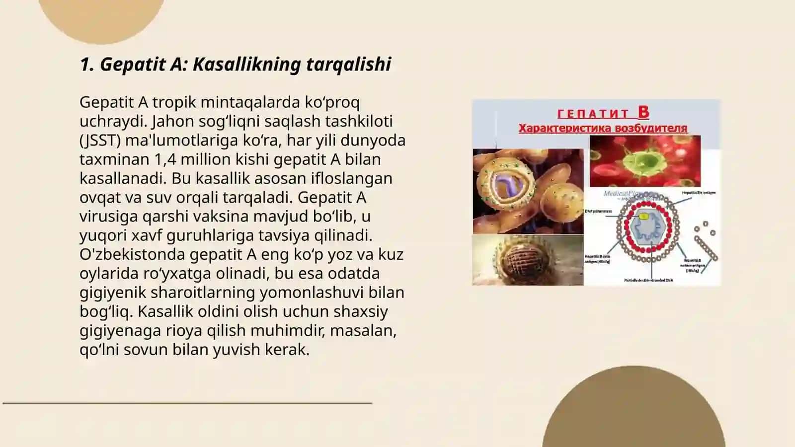 Gepatit A: Kasallikning tarqalishi 3