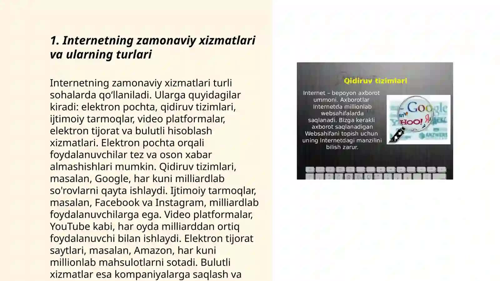Internetning zamonaviy xizmatlari 3