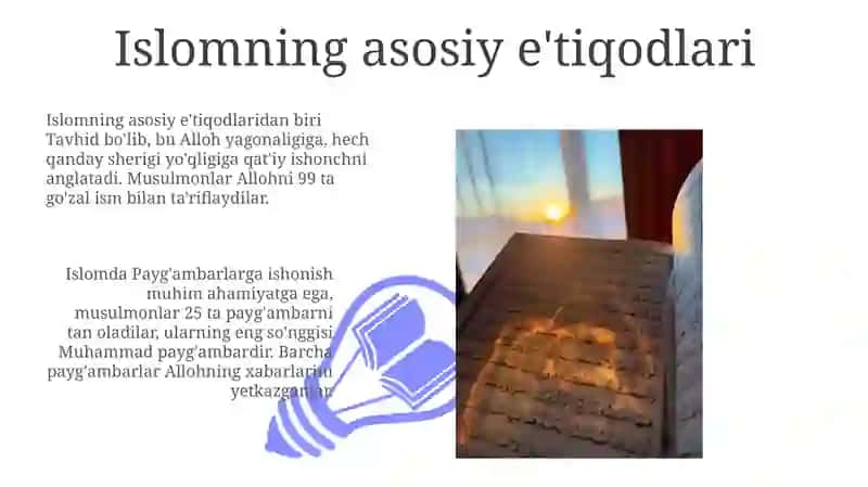 Islomning asosiy e'tiqodlari va amaliyotlari 3