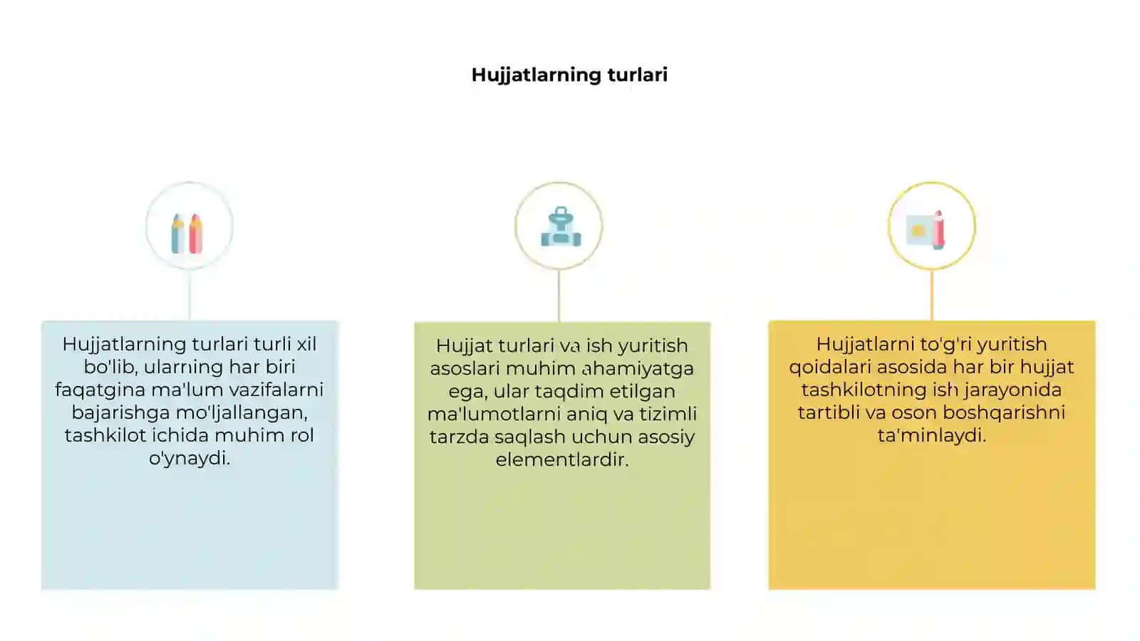 Hujjat turlari va ish yuritish asoslari 3