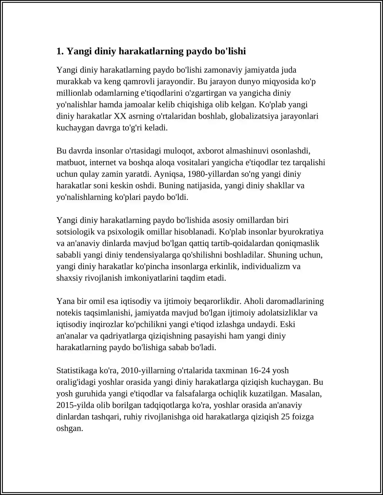 YANGI DINIY HARAKATLAR VA SEKTALAR 3