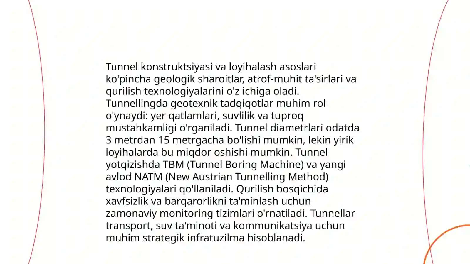 Tunnel konstruktsiyasi va loyihalash asoslari 3