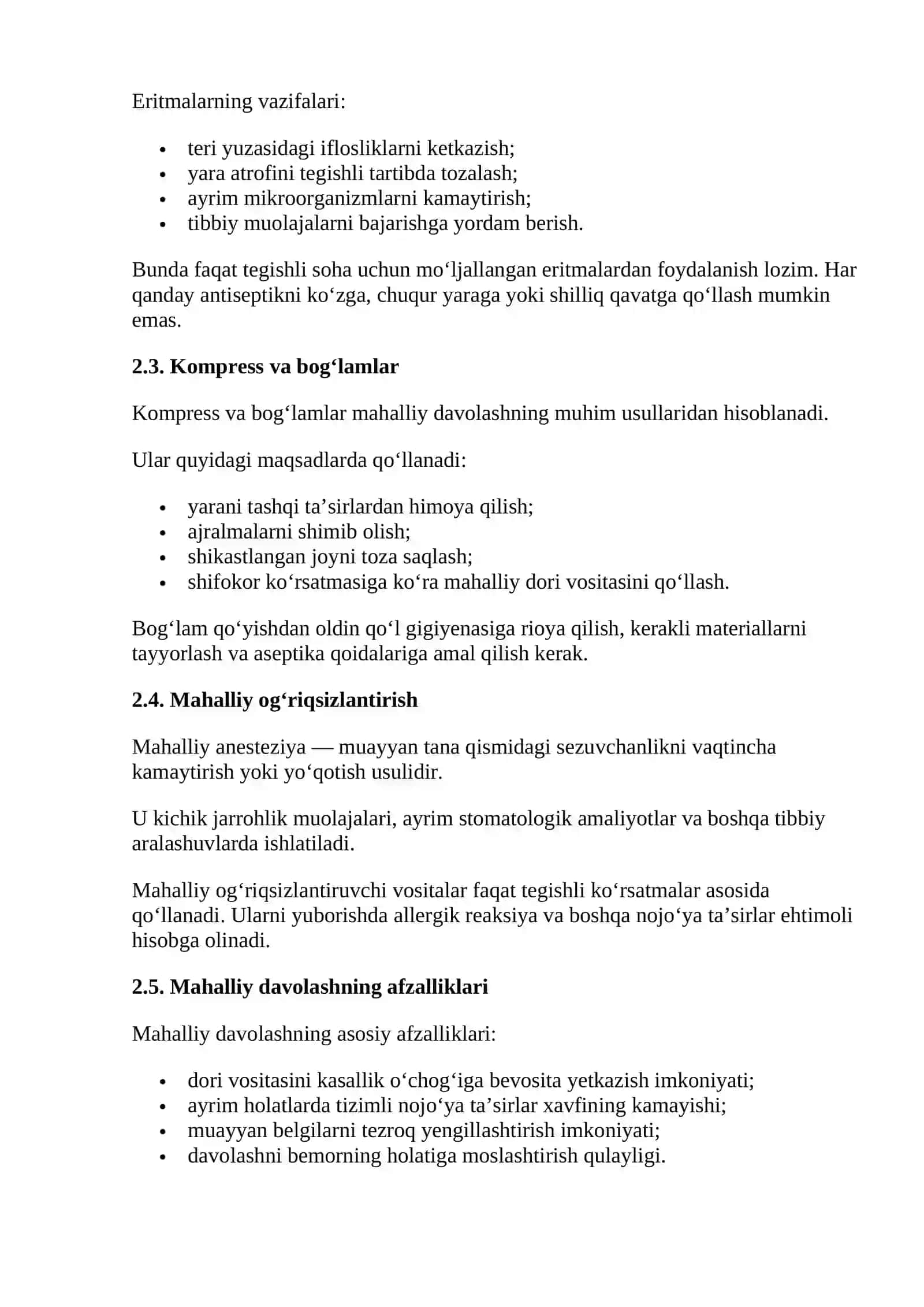 Mahalliy va umumiy davolash 3