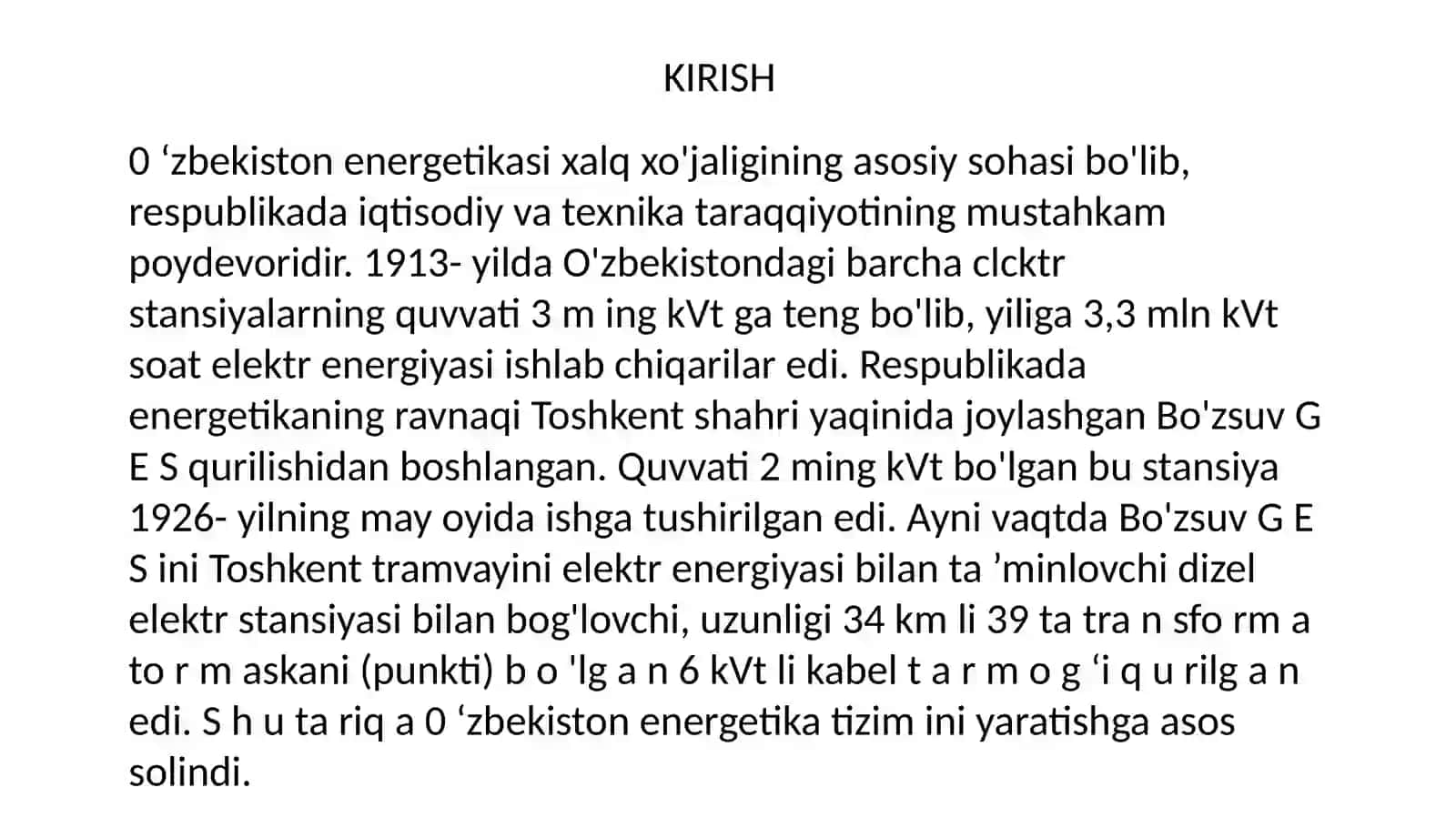 Mustaqilish. Issiqlik elektr stansiyalarning tashqi muhitga tasiri 3