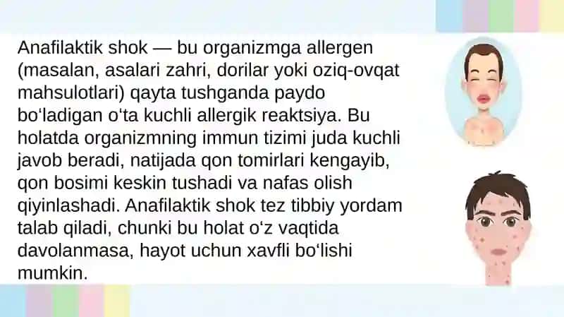 Anafilaktik shok va uni davolash 3