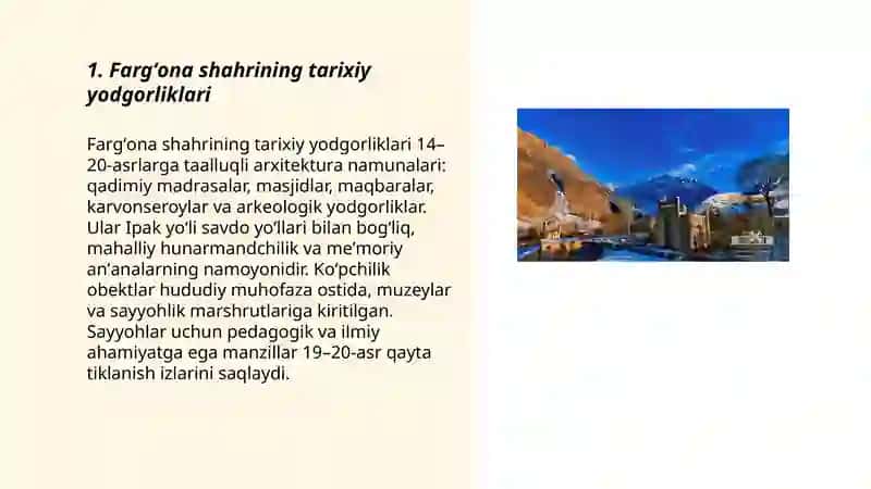 Fargʻona viloyati turistik resurslari 3