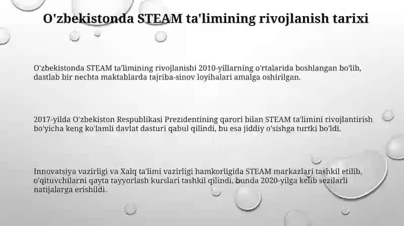 O'zbekistonda STEAM ta'limining rivojlanishi 3
