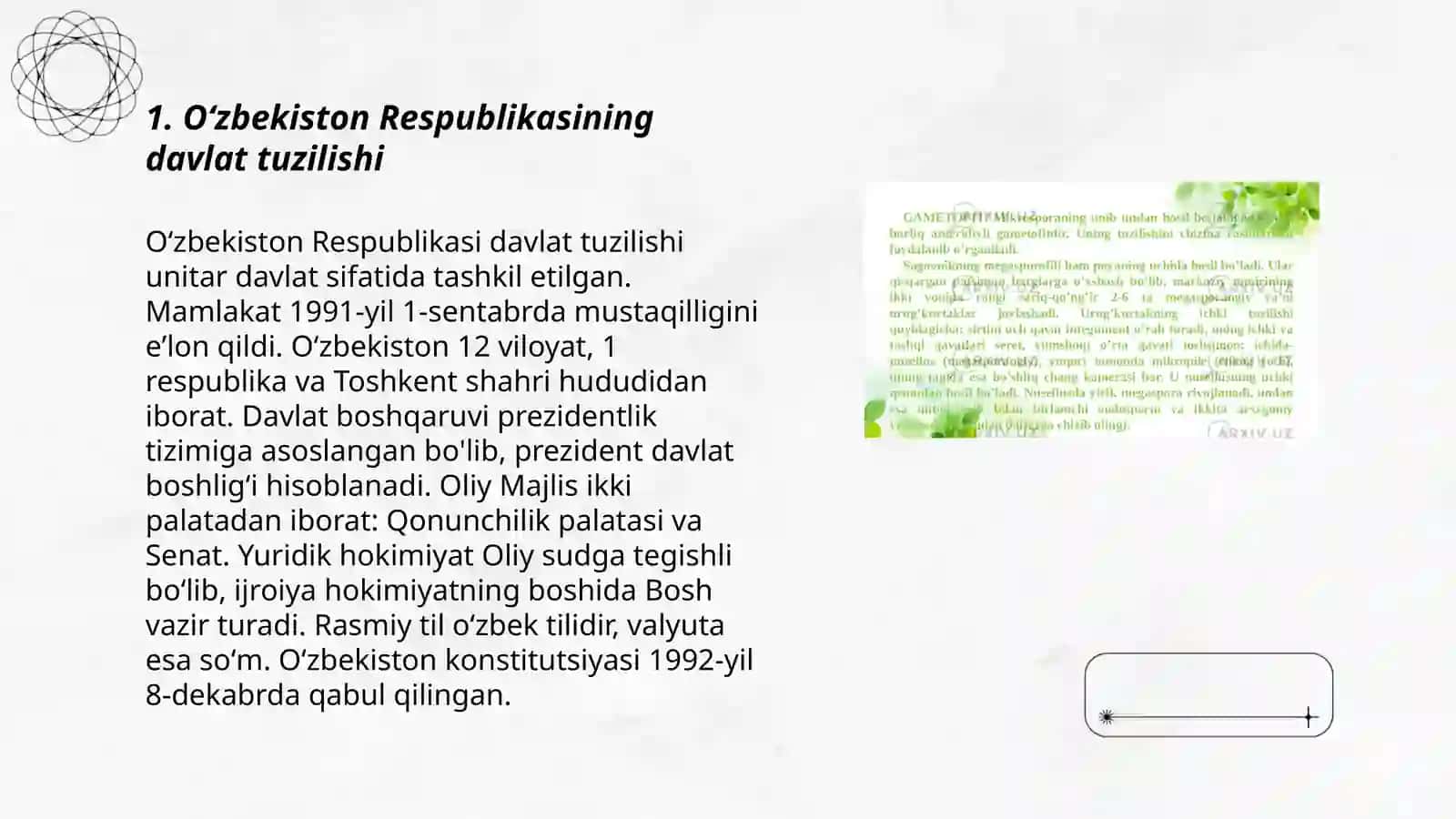Oʻzbekiston Respublikasining hakimchilik va mamlakat tuzilishi 3
