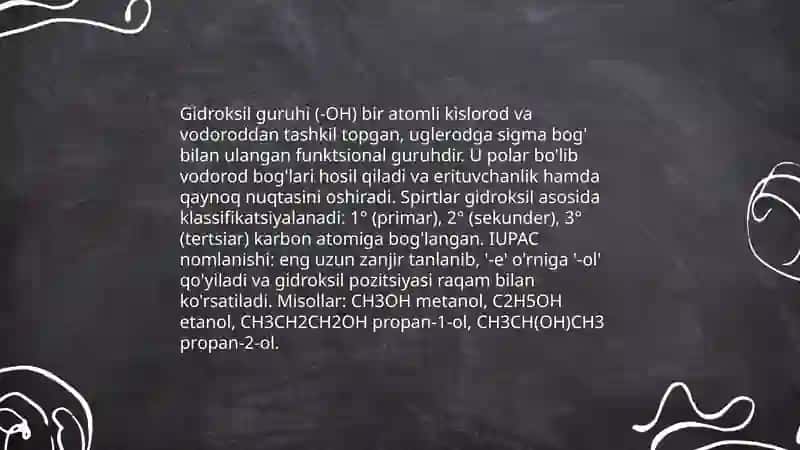 Gidroksil, karbonil va karboksil guruhli birikmalar 3