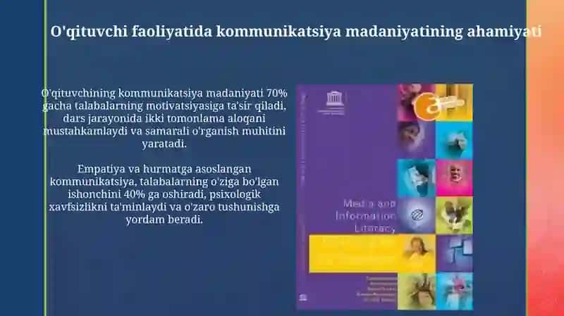 O'qituvchi faoliyatida muloqot madaniyati 3