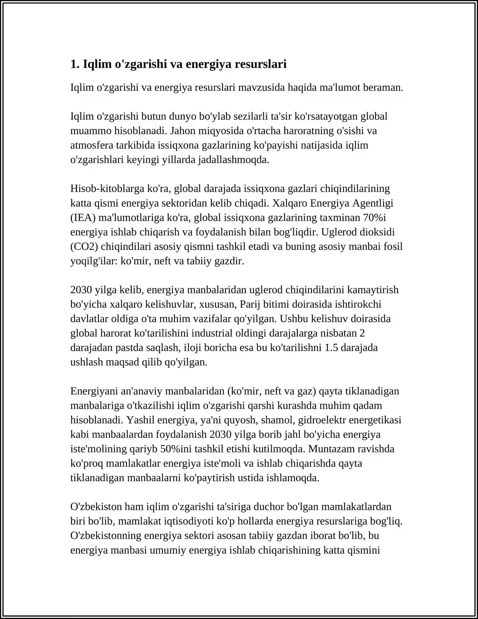 IQLIM OMILLARINING KORXONANING ENERGIYA SARFIGA TASIRI 3