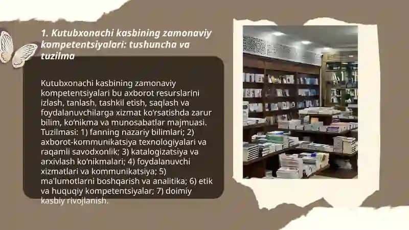 Kutubxonachi kasbining zamonaviy kompetentsiyalari 3
