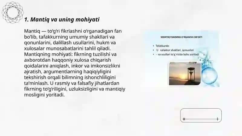 Asos: mantiq va dalillar 3