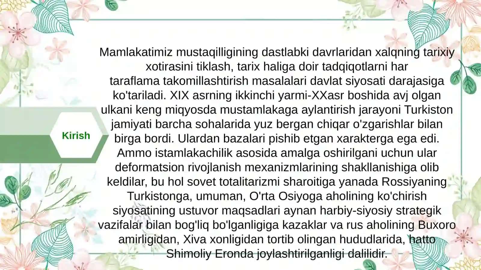 Tarix va taqdir  Rossiya imperiyasidan Turkistonga koʻchirilganlar 3