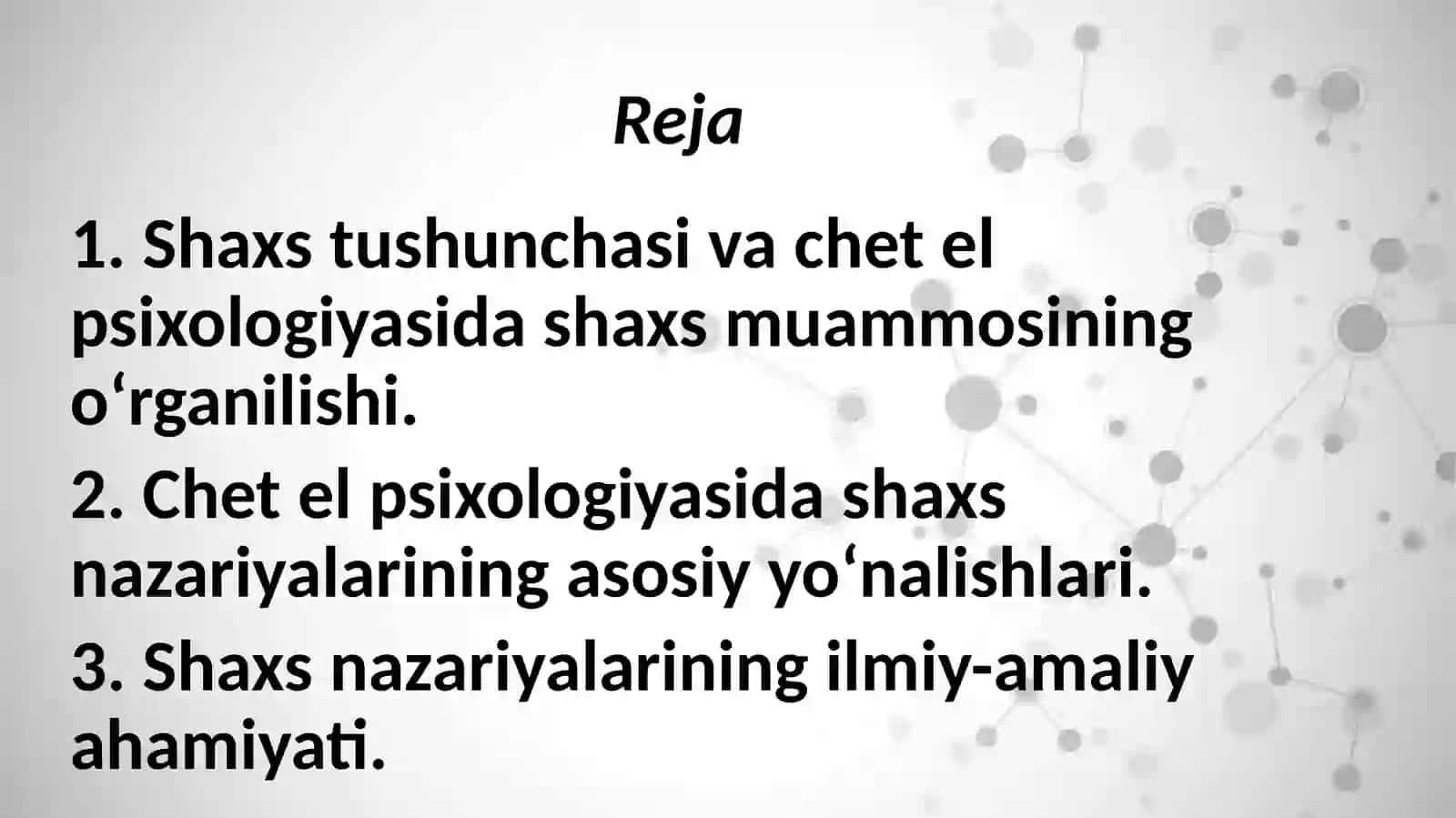 Chet el psixologiyasidashaxs nazariyalari 3