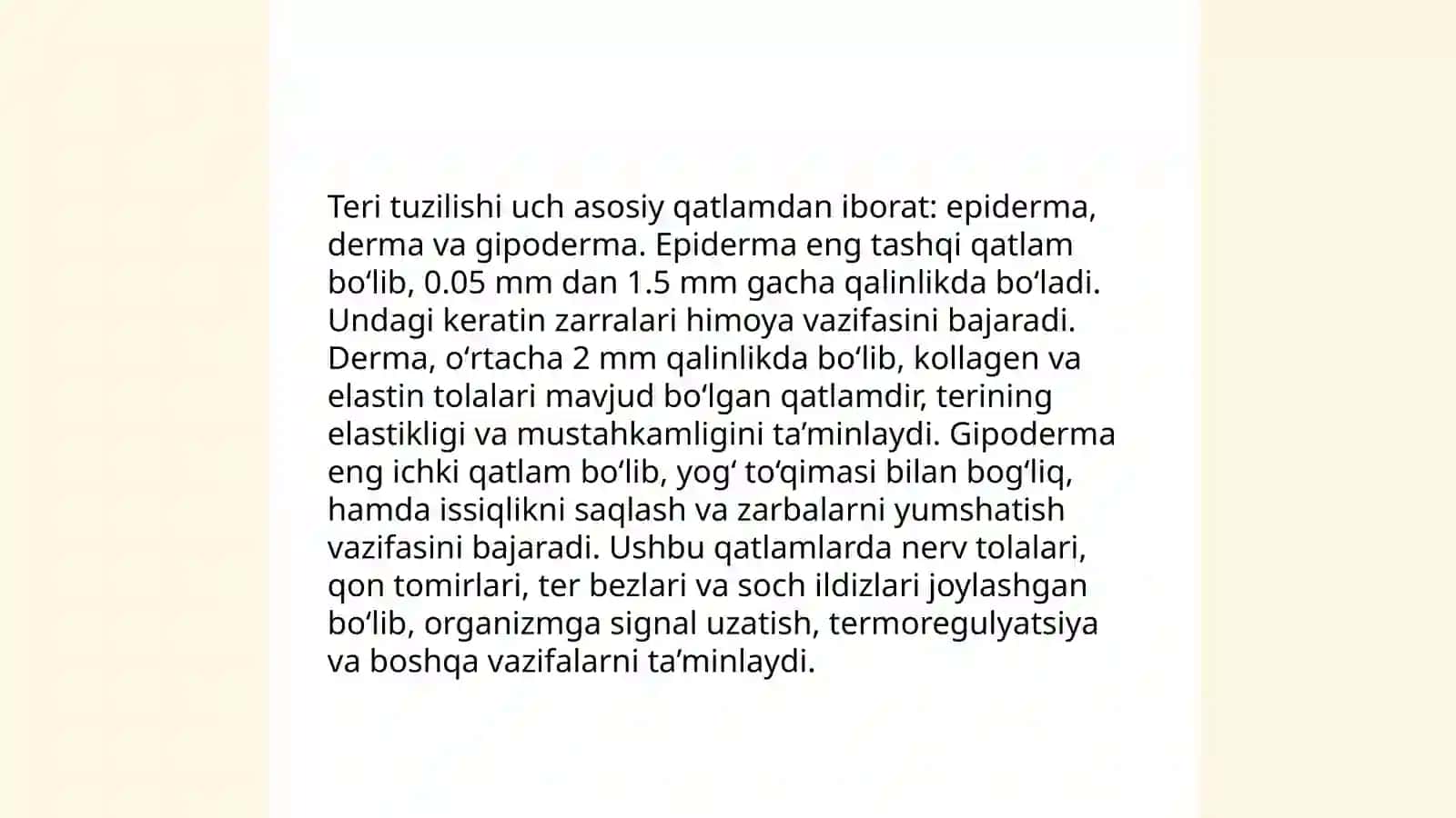 Teri tuzilishi 3