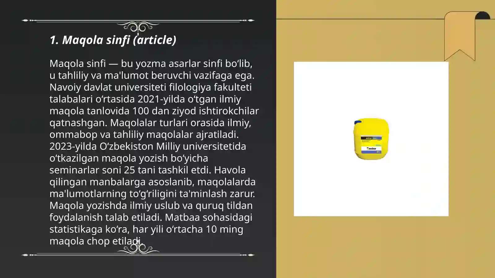 LaTeX hujjatlarining asosiy sinflari 3