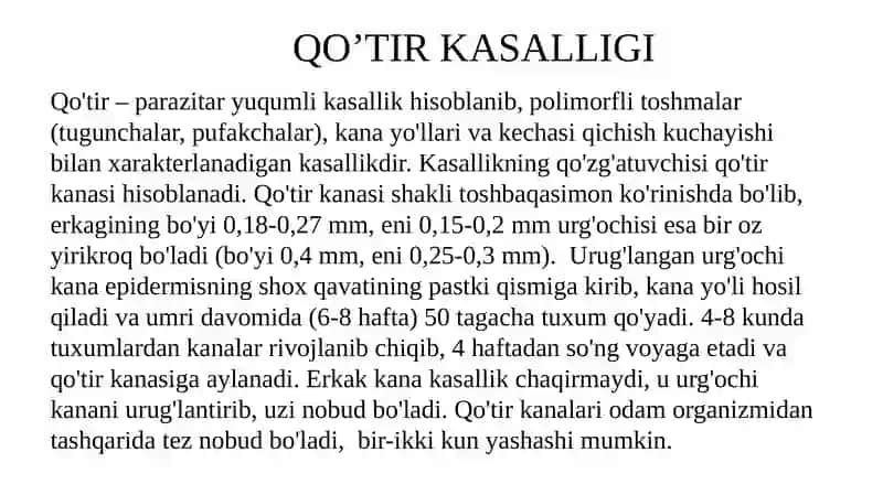QO’TIR KASALLIGI 3