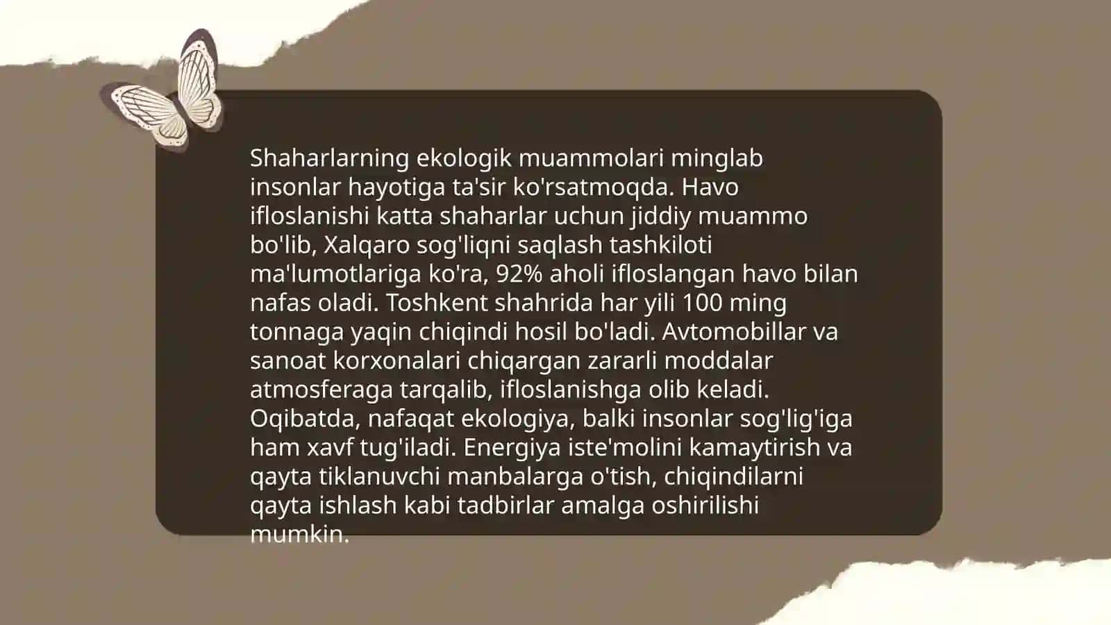 Shahar ekalogiyasi 3