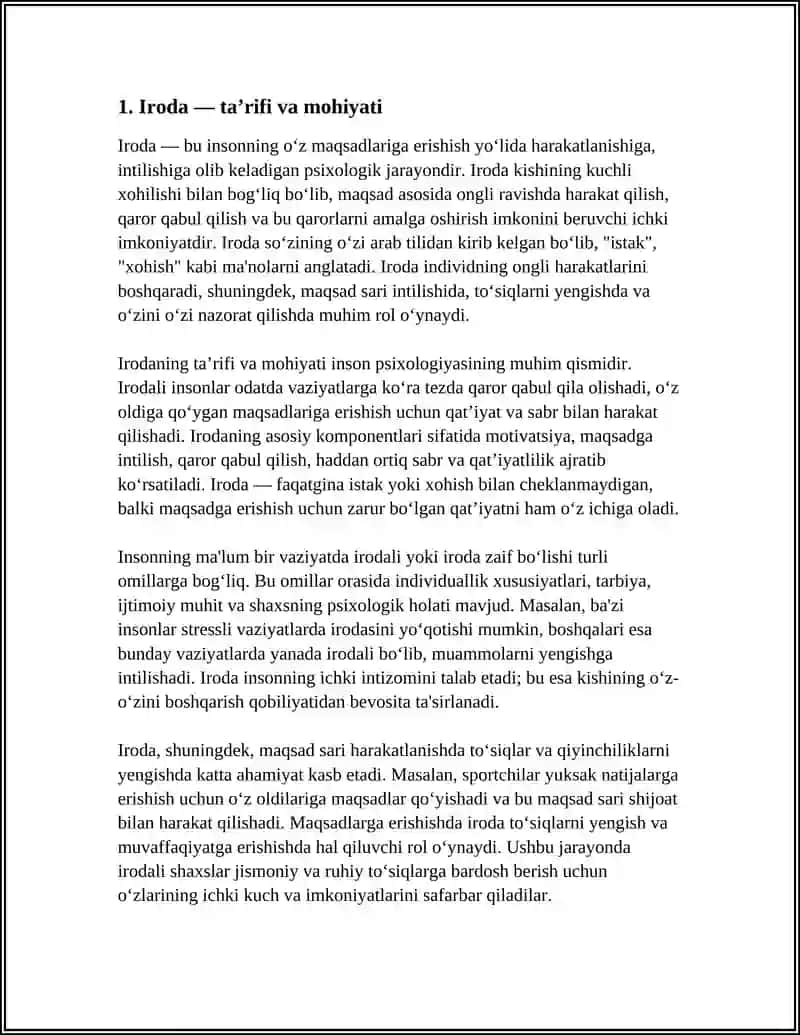 IRODA HAQIDA TUSHUNCHA 3