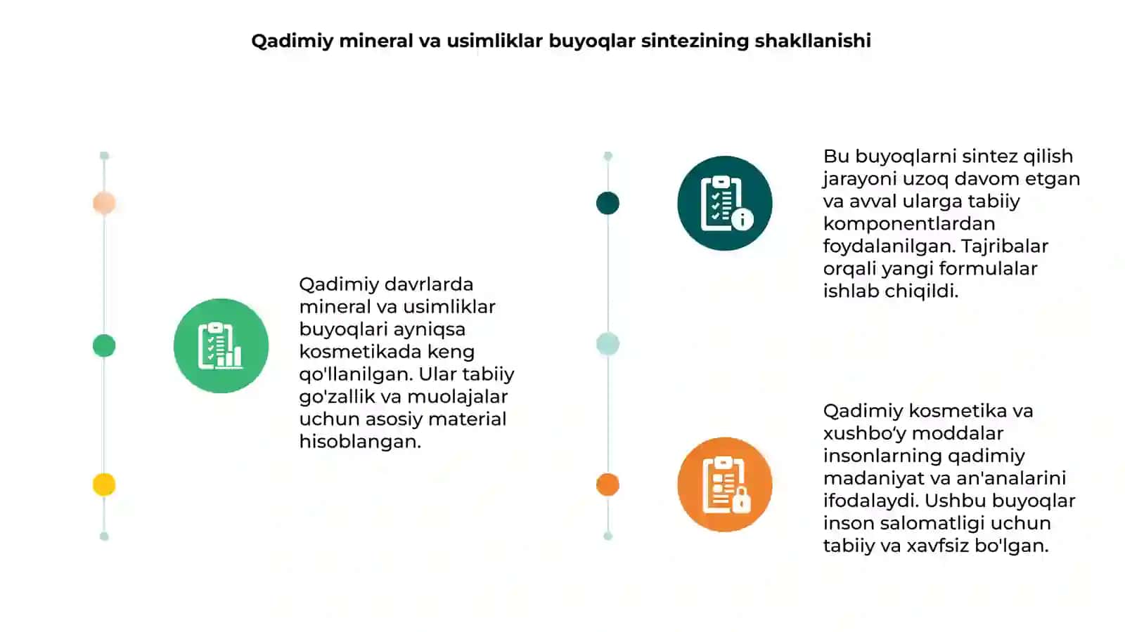 Qadimiy mineral va usimliklar buyoqlar sintezining shakllanishi 3