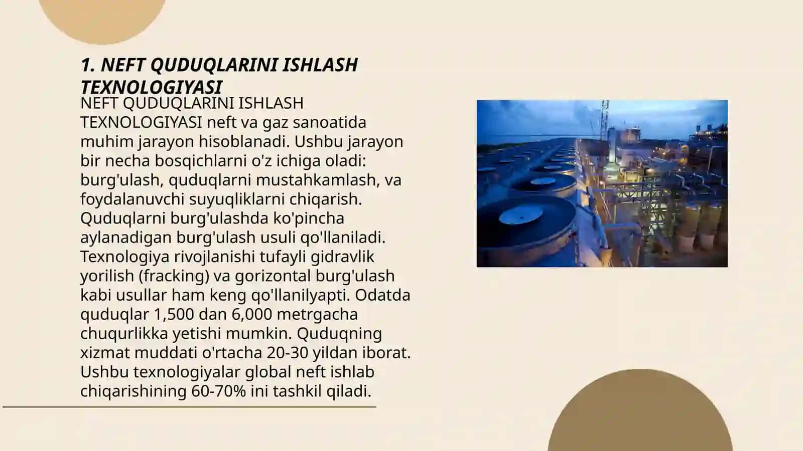 NEFT QUDUQLARINI ISHLASH TEXNOLOGIYASI 3