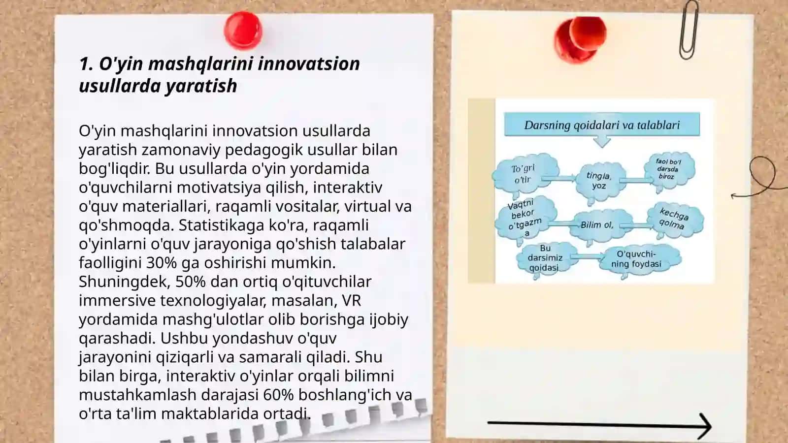 O'yin mashqlari innovatsion usullarda yaratish 3