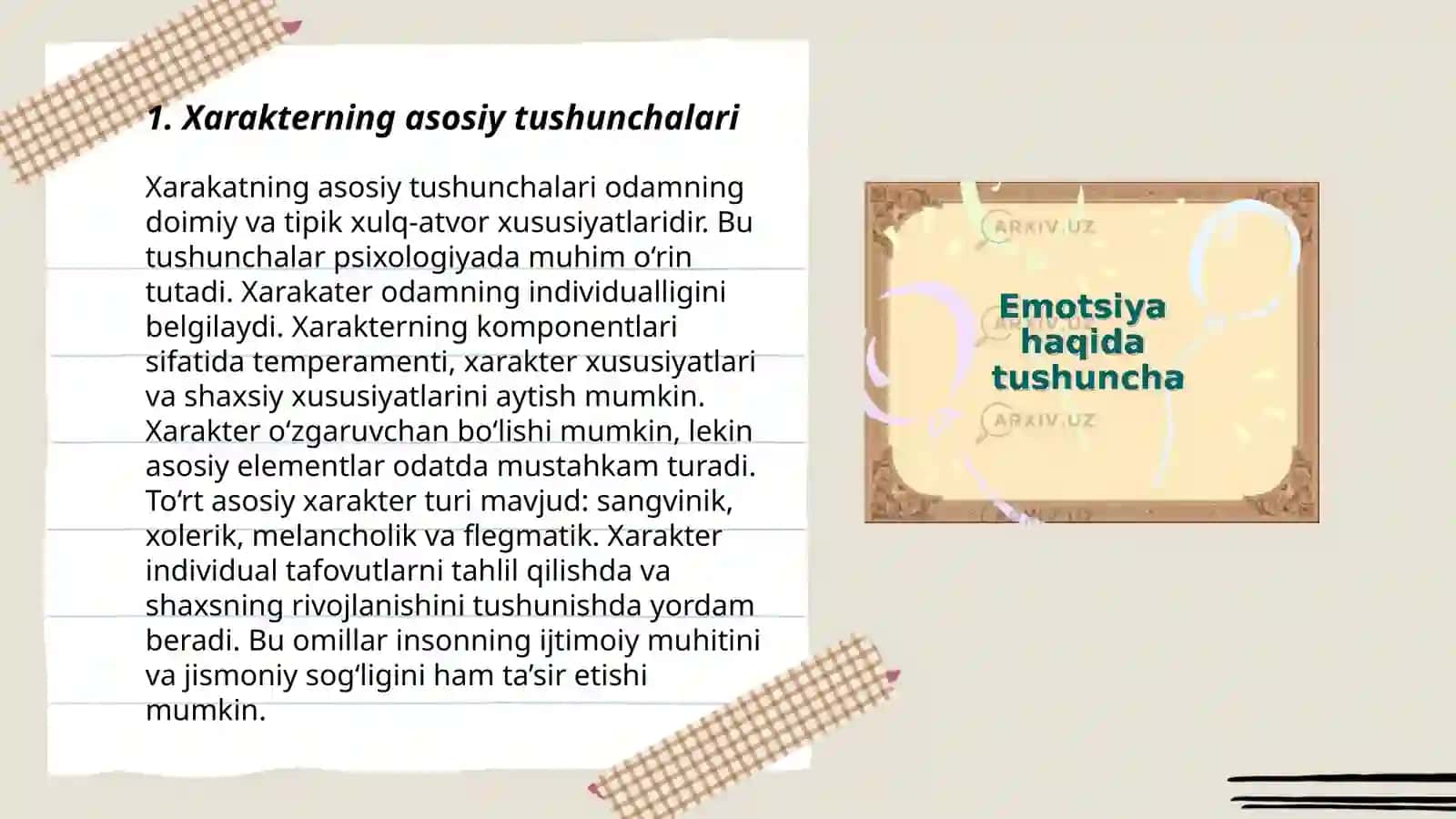 Xarakter haqida tushuncha 3