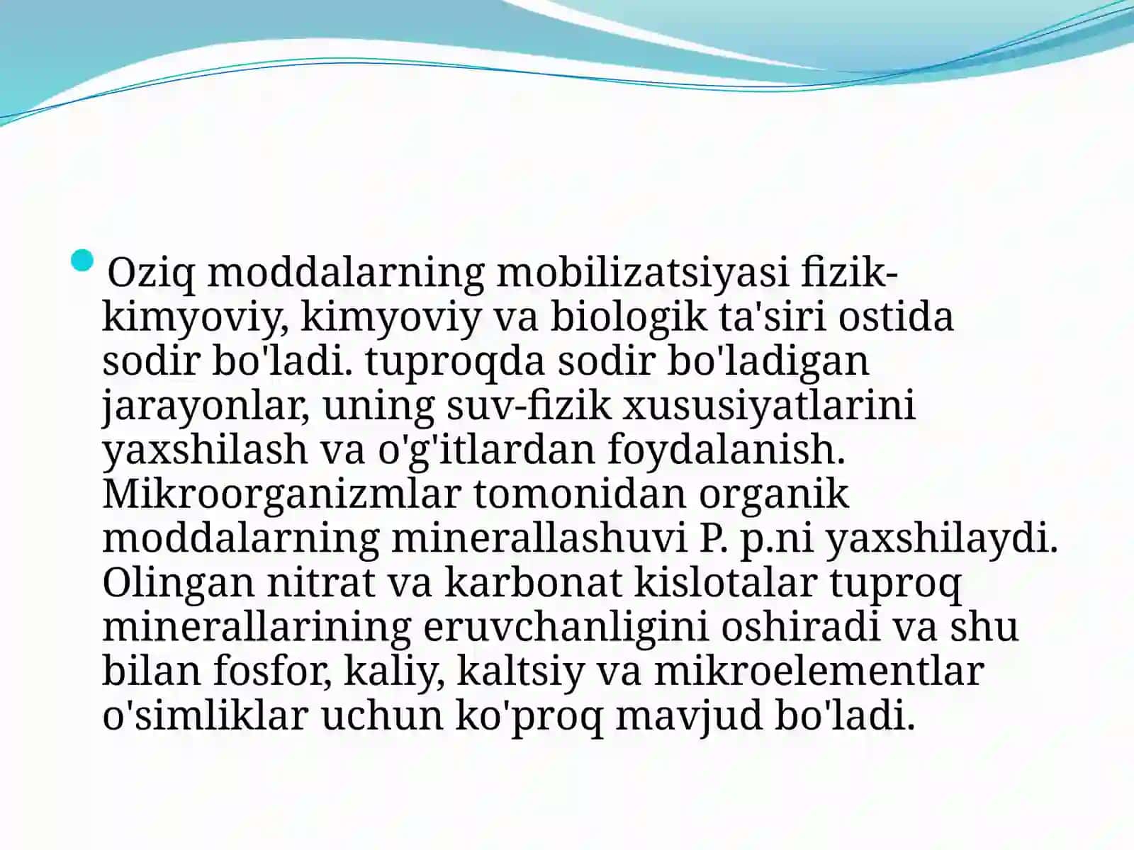 Tuproqning Oziqlanish Rejimi 3
