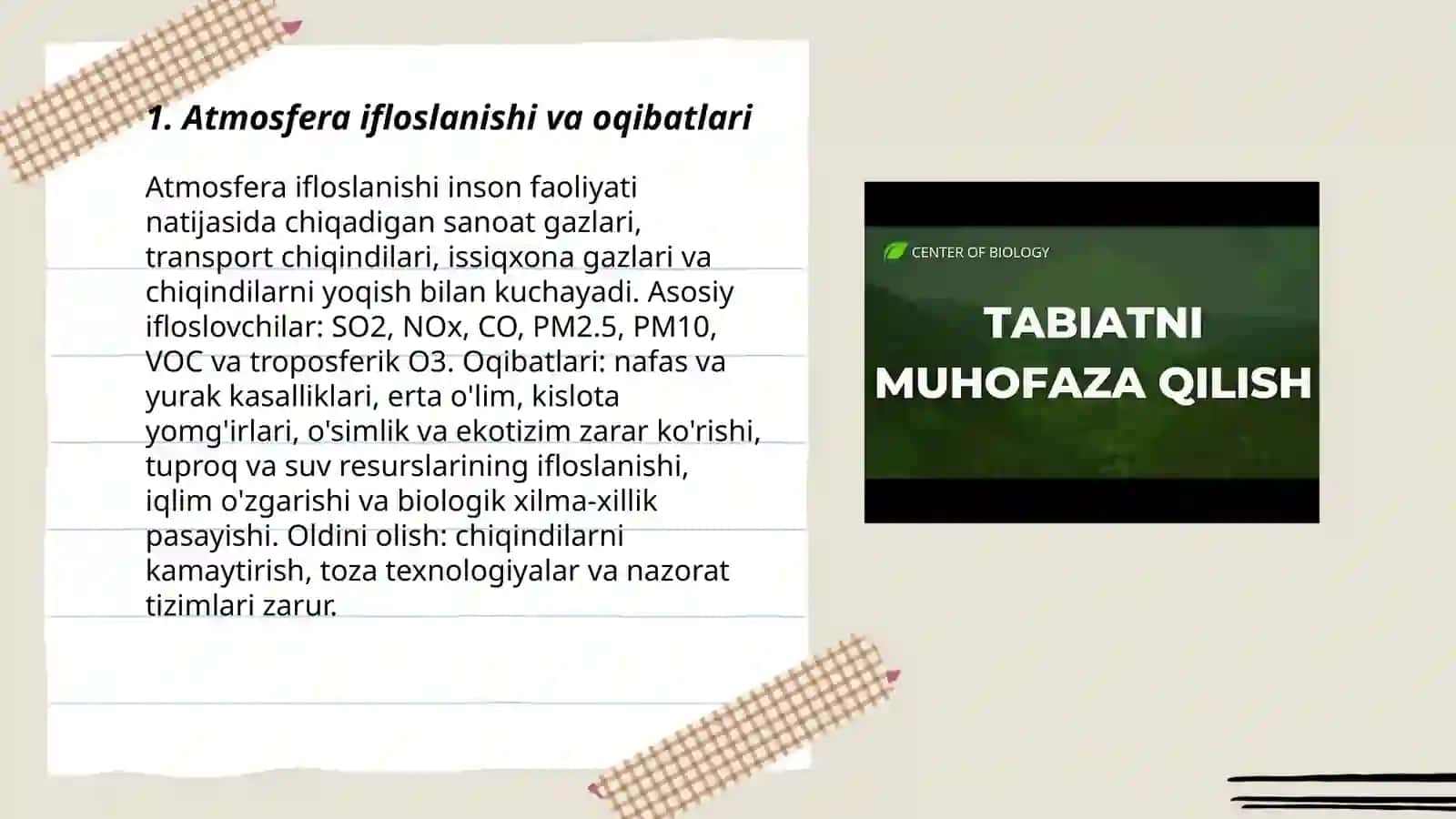 Atmosfera ifloslanishi va oqibatlari 3